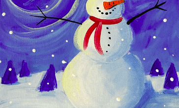 Cute: 9xf0 Snowman = Easy Paintings